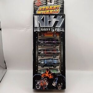 Vintage 1999 Kiss Street Wheels Die Cast 5 Pack NWT